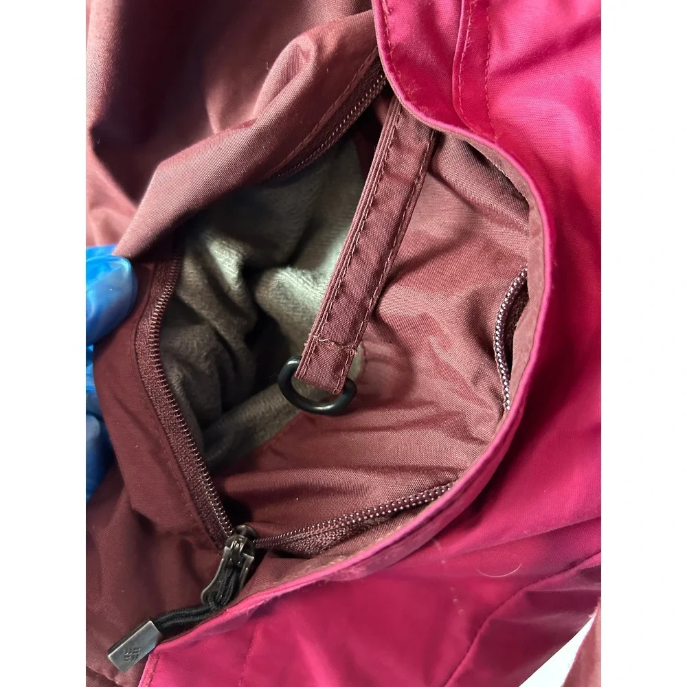 Columbia Omni-Shield Hooded Jacket Burgundy‎ Pink Gorpcore Wind Resistant Large - Picture 9 of 10